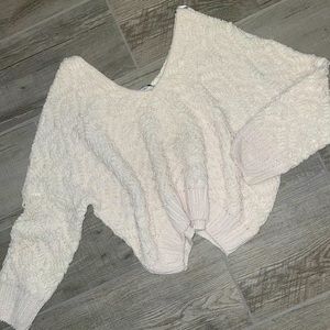 Cropped lined sweater